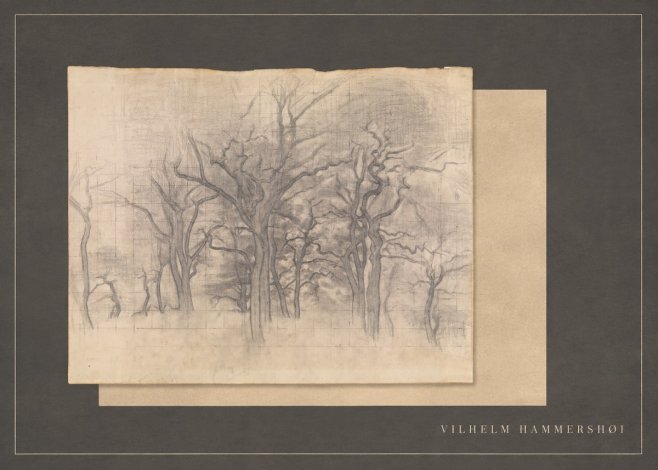 Vilhelm Hammershøi Oak Trees No5 - Poster