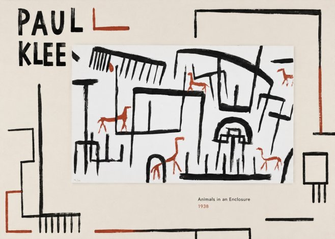 Paul Klee Animals in an Enclosure No2 - Poster