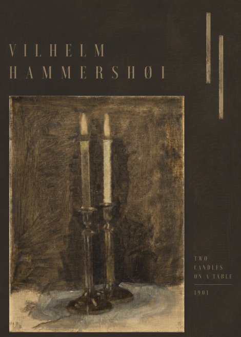 Vilhelm Hammershøi Two Candles on a Table No6 - Poster