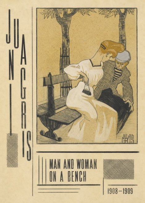 Juan Gris Man and Woman on a Bench No3 - Poster