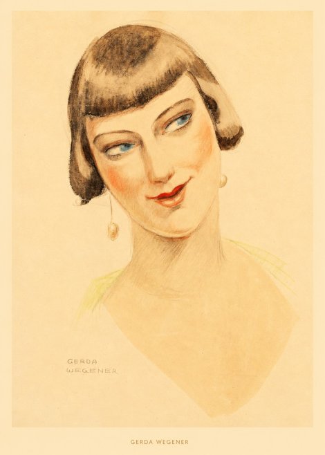 Gerda Wegener Portrait of a Lady No6 - Poster