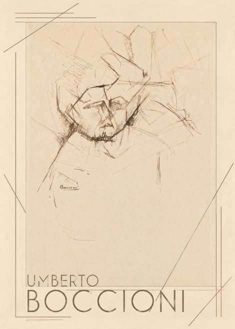 Umberto Boccioni Head Study No1 - Poster