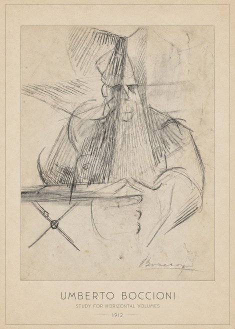 Umberto Boccioni Study for Horizontal Volumes No6 - Poster