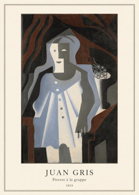 Juan Gris Pierrot À La Grappe No4 - Poster