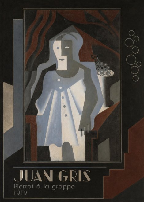 Juan Gris Pierrot À La Grappe No6 - Poster