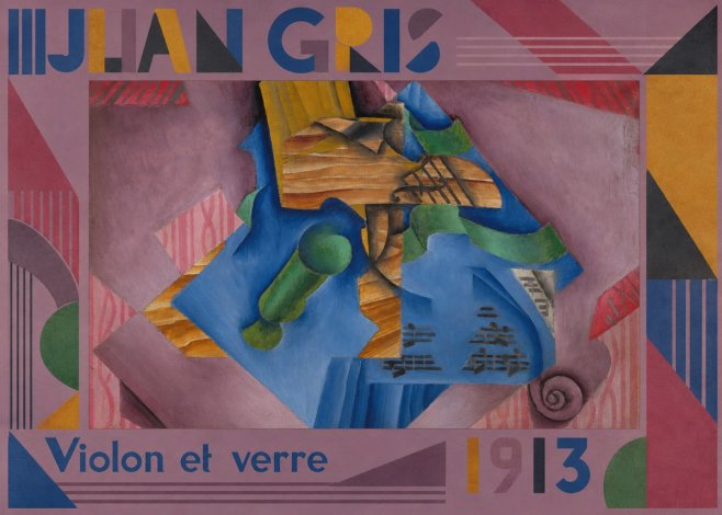 Juan Gris Violon Et Verre No1 - Poster