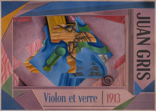 Juan Gris Violon Et Verre No6 - Poster
