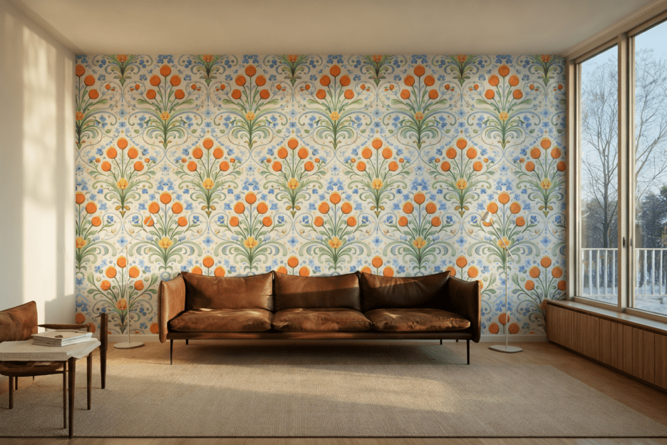 Amber Blossom Tapestry