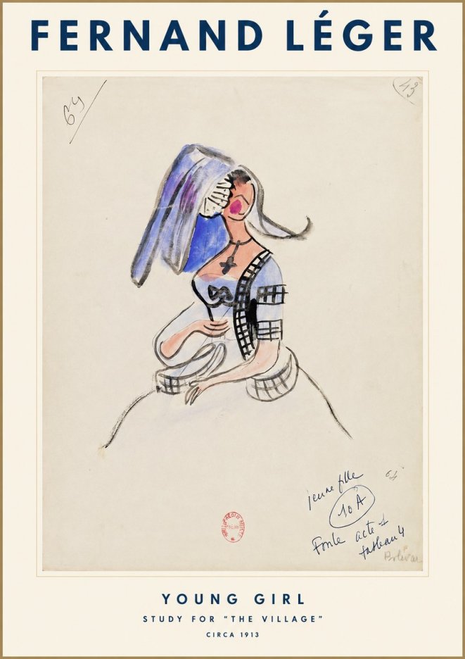 Fernand Léger Young Girl - Study for "the Village" No1 - Poster