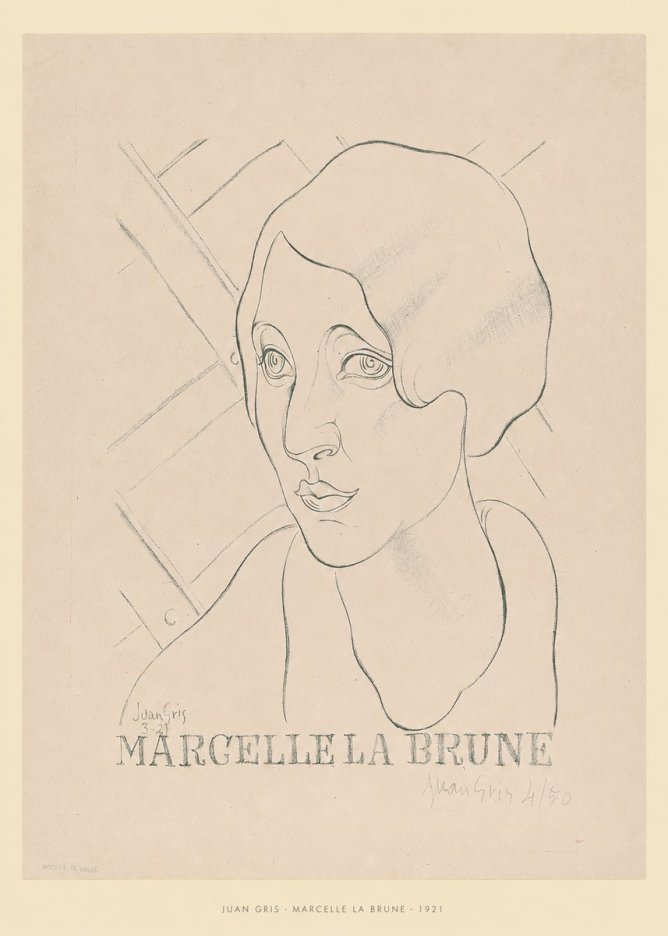 Juan Gris Marcelle La Brune I No6 - Poster
