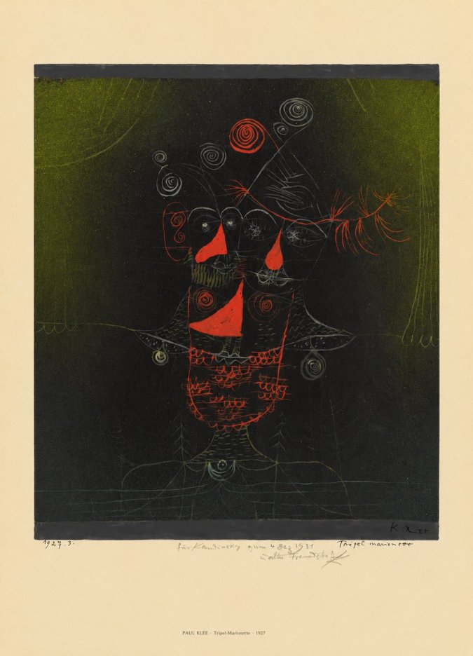 Paul Klee Tripel-marionette No6 - Poster