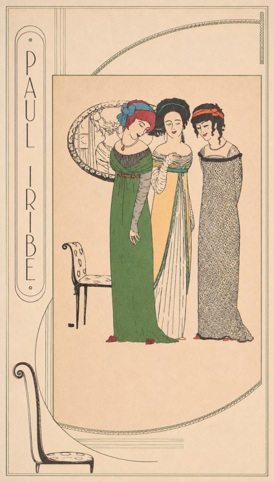 Paul Iribe Three Women in Fashion No2 - Poster