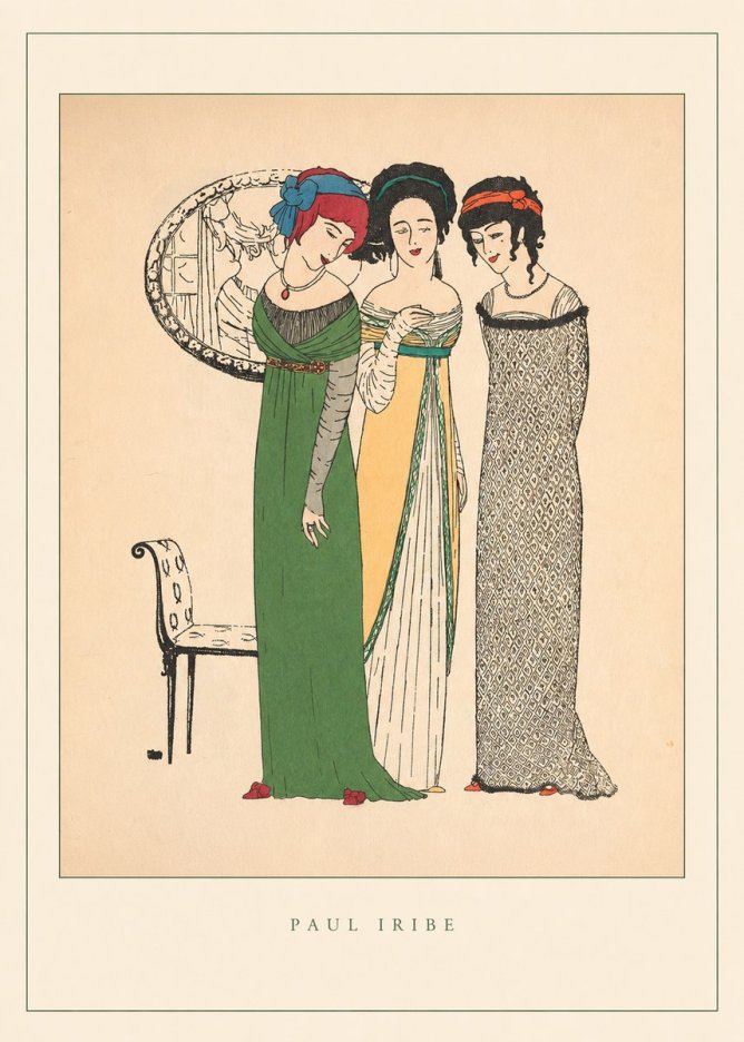 Paul Iribe Three Women in Fashion No4 - Poster