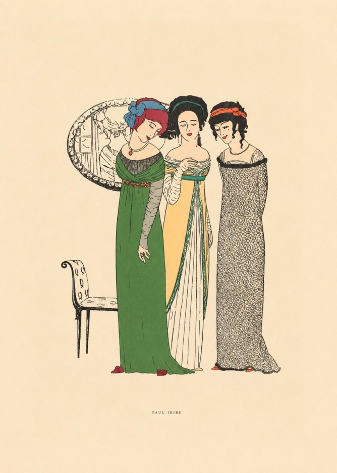 Paul Iribe Three Women in Fashion No6 - Poster