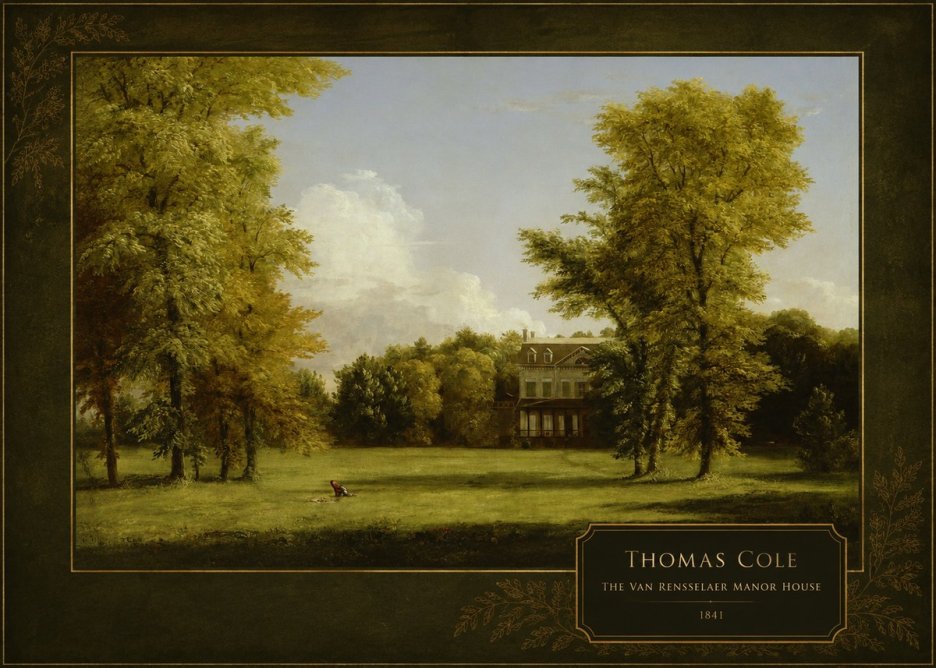 Thomas Cole The Van Rensselaer Manor House - 1841 No4 - Poster