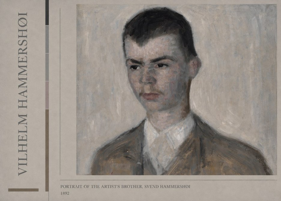 Vilhelm Hammershøi Portrait of the Artist's Brother, Svend Hammershøi No3 - Poster
