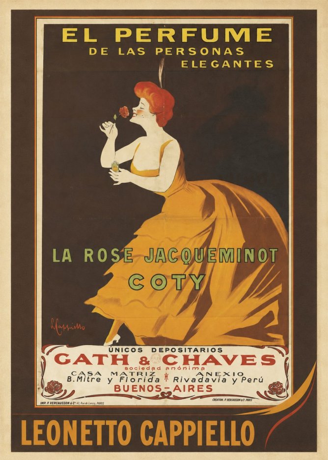 Leonetto Cappiello La Rose Jacqueminot Coty No2 - Poster