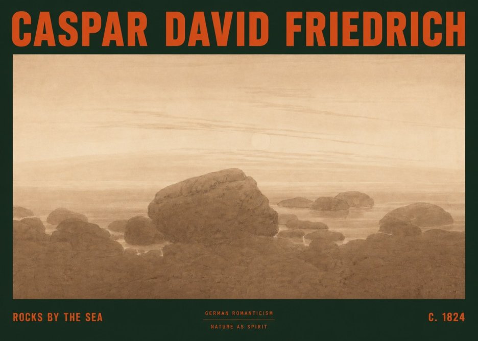 Caspar David Friedrich Rocks by the Sea No2 - Poster