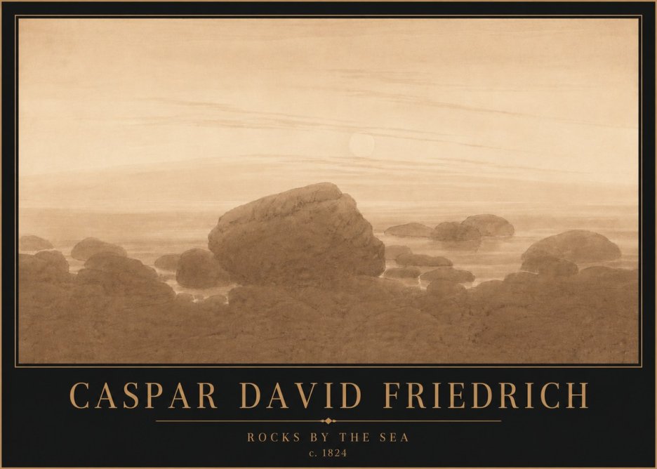 Caspar David Friedrich Rocks by the Sea No4 - Poster
