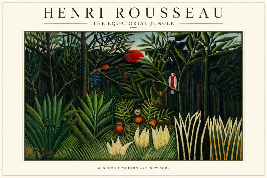 Rousseau The Equatorial Jungle I No3 - Poster