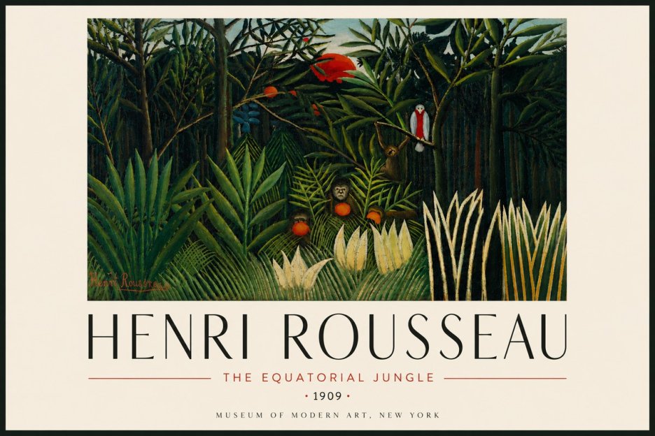 Rousseau The Equatorial Jungle I No5 - Poster