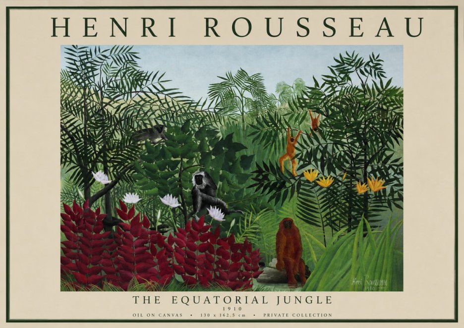 Rousseau The Equatorial Jungle II No1 - Poster