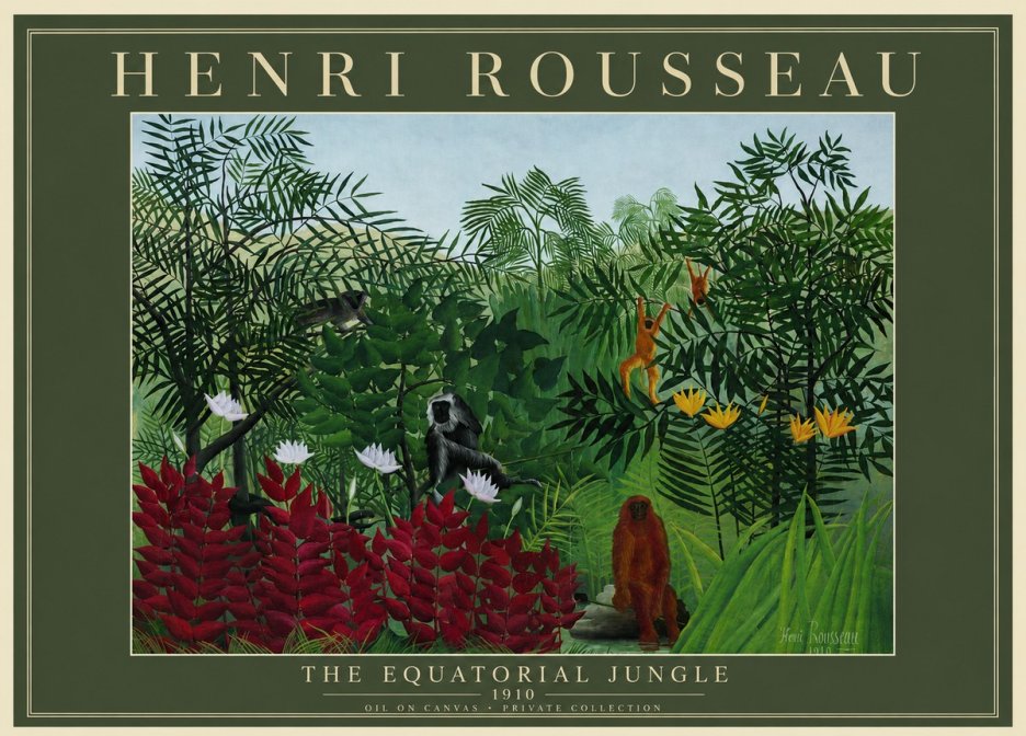 Rousseau The Equatorial Jungle II No3 - Poster