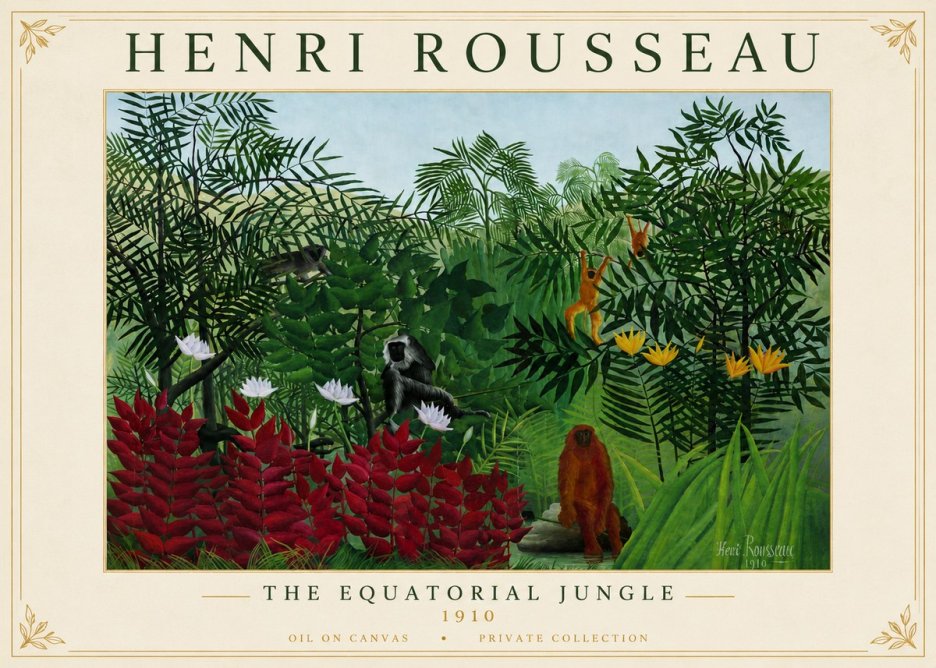 Rousseau The Equatorial Jungle II No5 - Poster
