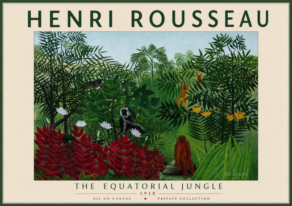 Rousseau The Equatorial Jungle II No6 - Poster