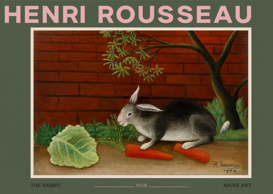 Rousseau The Rabbit No2 - Poster