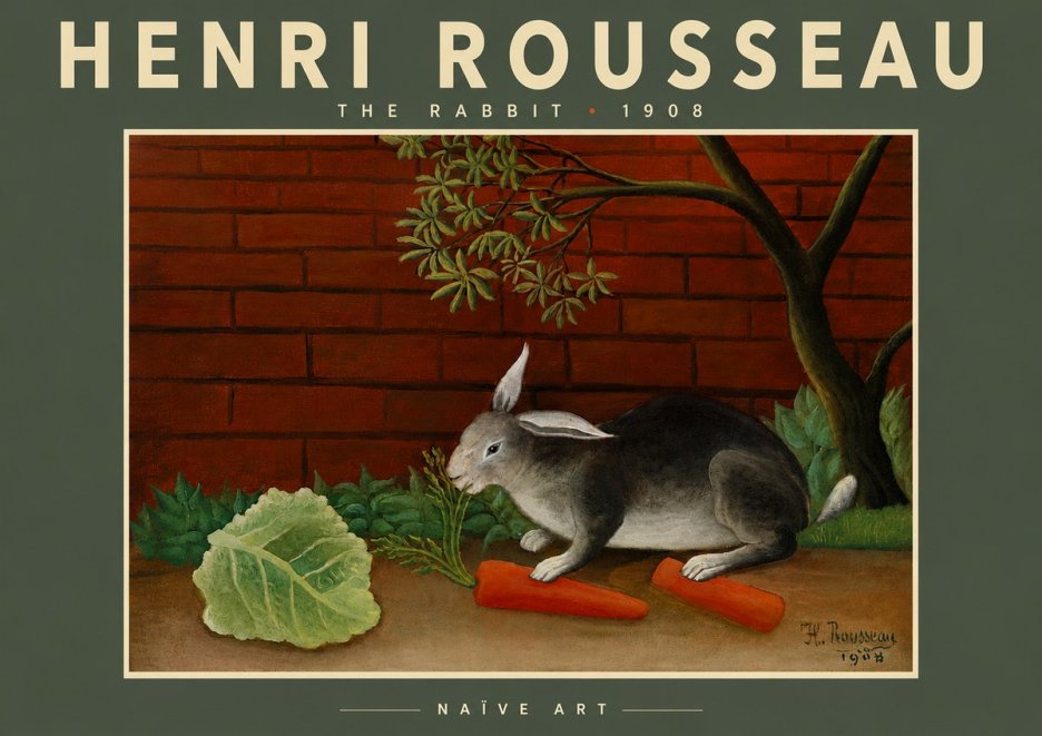 Rousseau The Rabbit No6 - Poster