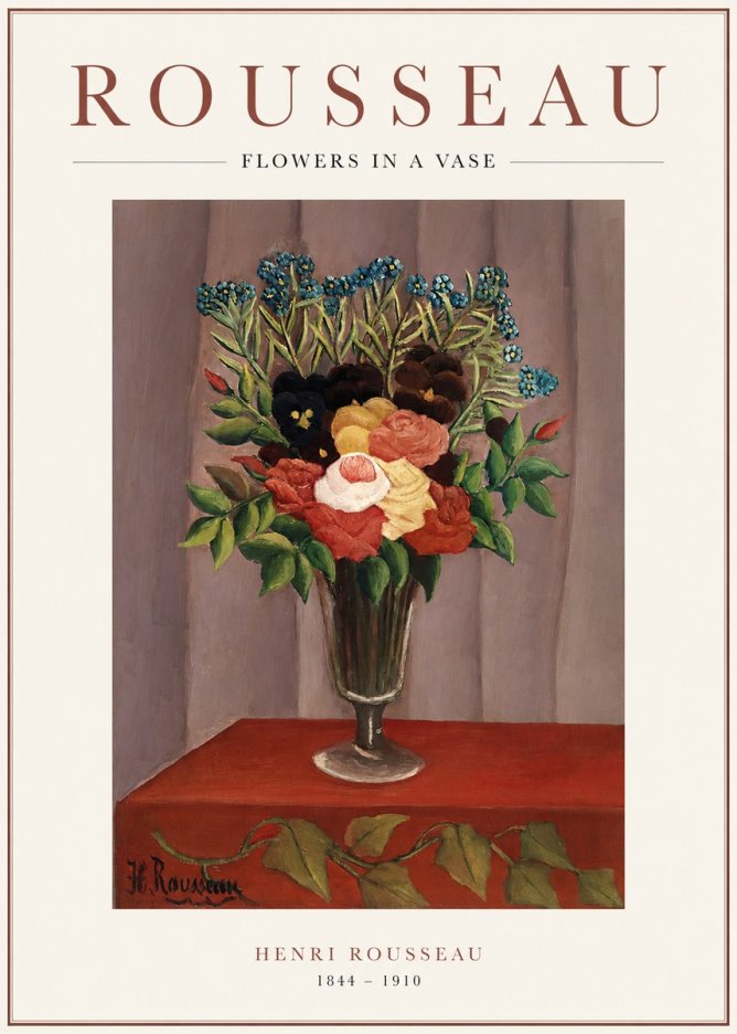Rousseau Flowers in a Vase No1 - Poster
