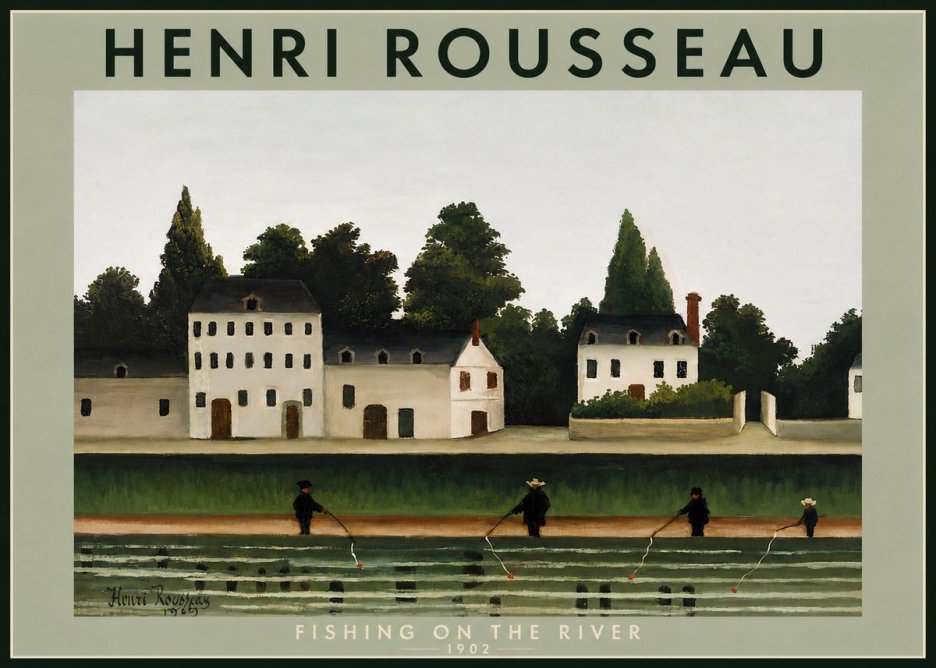 Rousseau Fishing on the River No4 - Poster