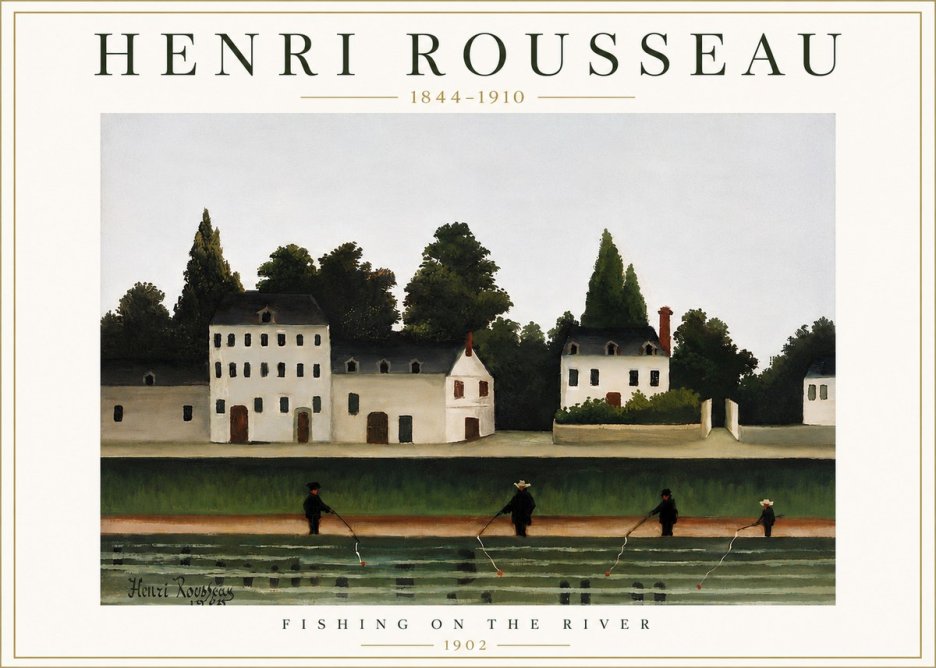 Rousseau Fishing on the River No6 - Poster