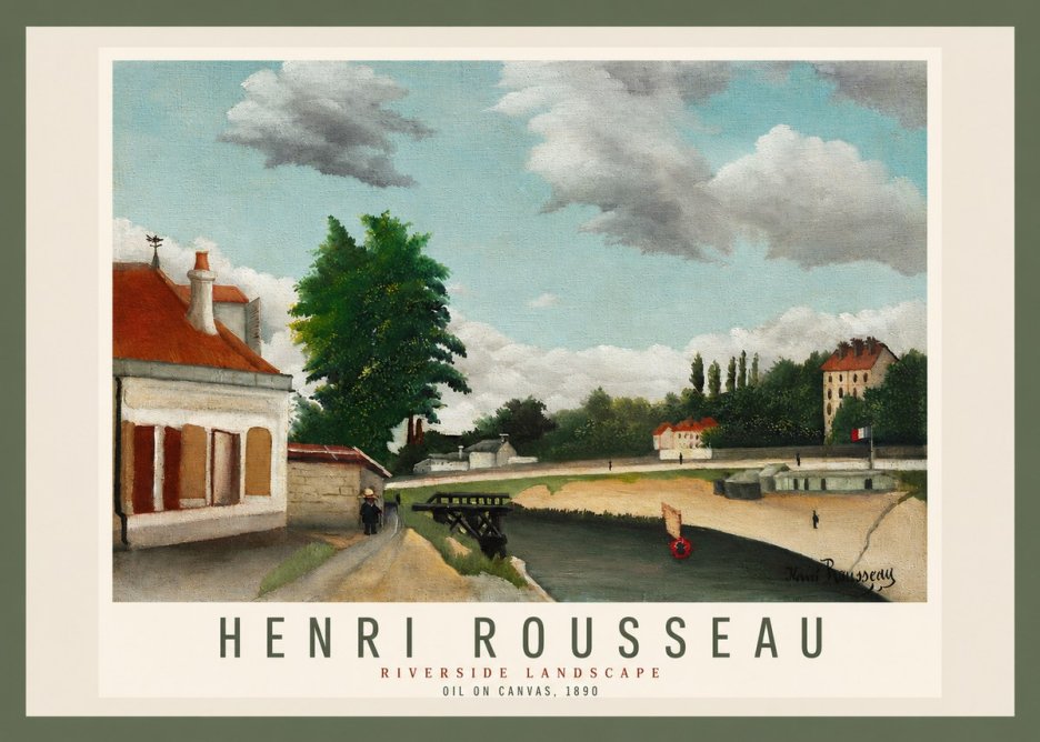 Rousseau Riverside Landscape No4 - Poster