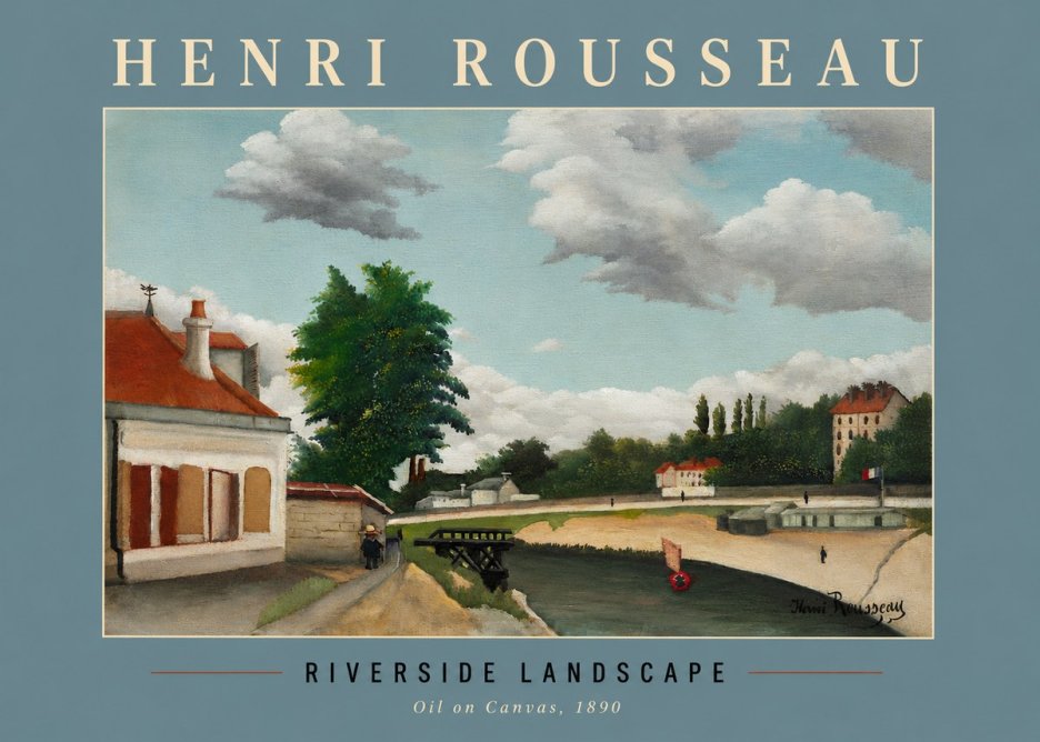 Rousseau Riverside Landscape No6 - Poster