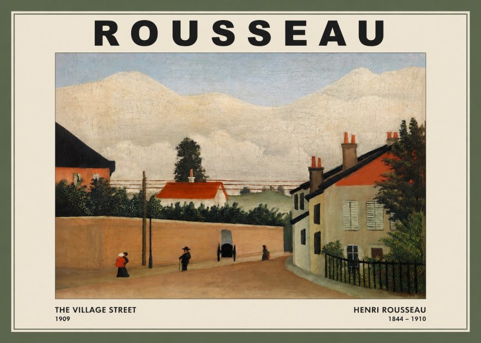 Rousseau The Village Street No2 - Poster
