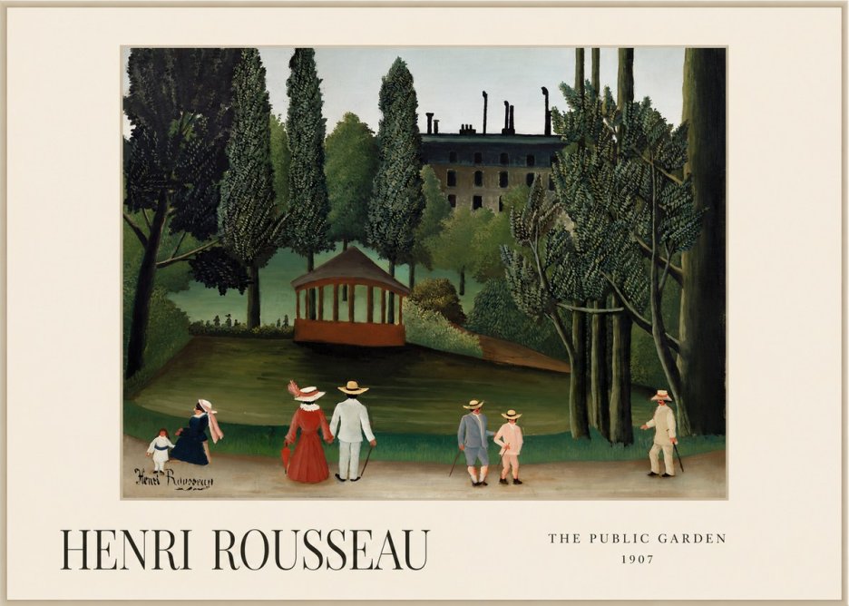 Rousseau The Public Garden No1 - Poster