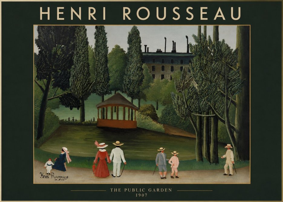 Rousseau The Public Garden No2 - Poster