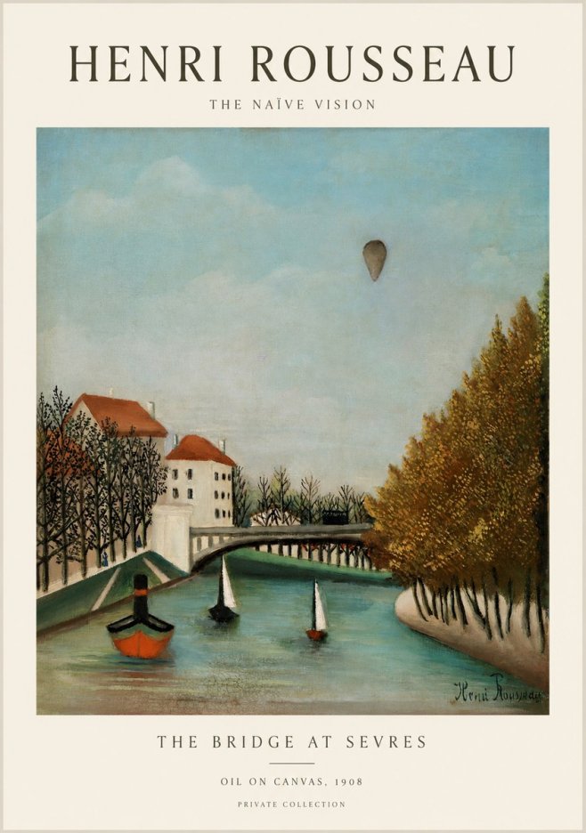 Rousseau The Bridge at Sevres No1 - Poster