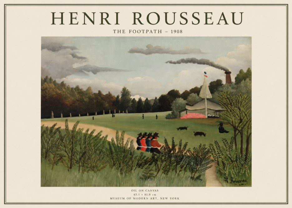 Rousseau The Footpath No1 - Poster