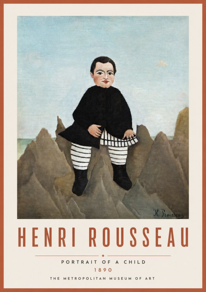 Rousseau Portrait of a Boy No5 - Poster
