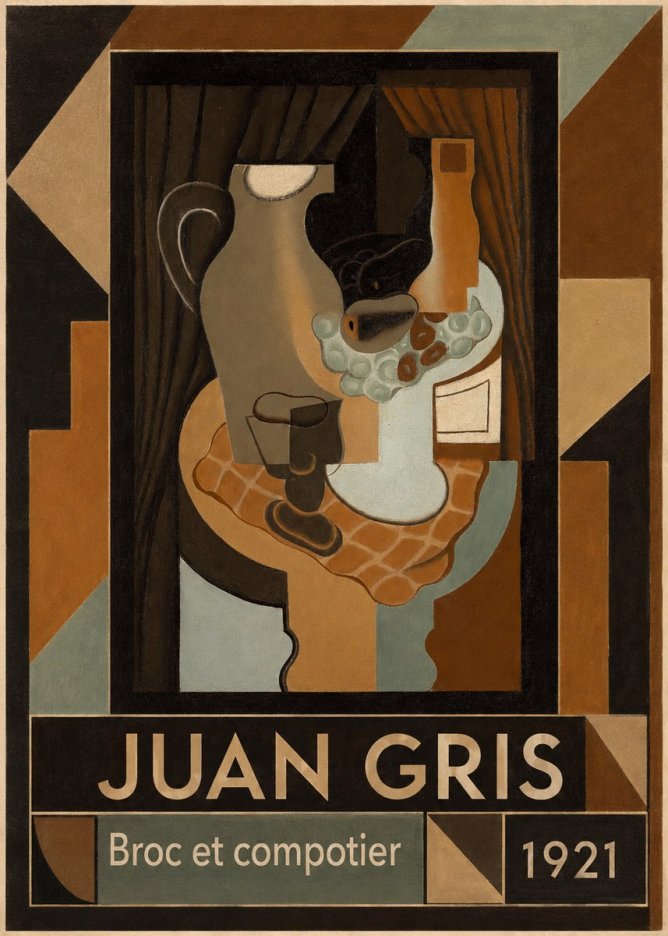 Juan Gris Broc Et Compotier No1 - Poster