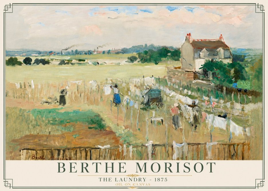 Berthe Morisot The Laundry - 1875 No6 - Poster