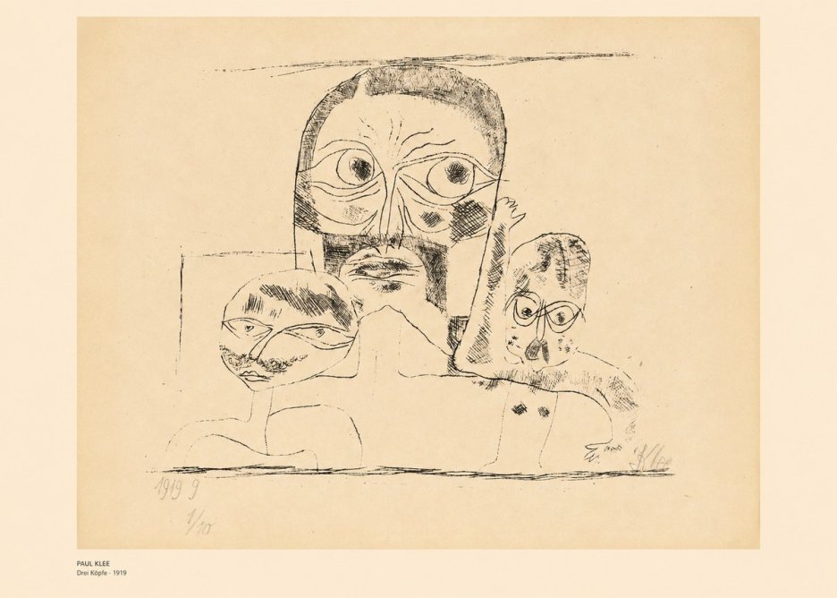 Paul Klee Drei Köpfe No6 - Poster