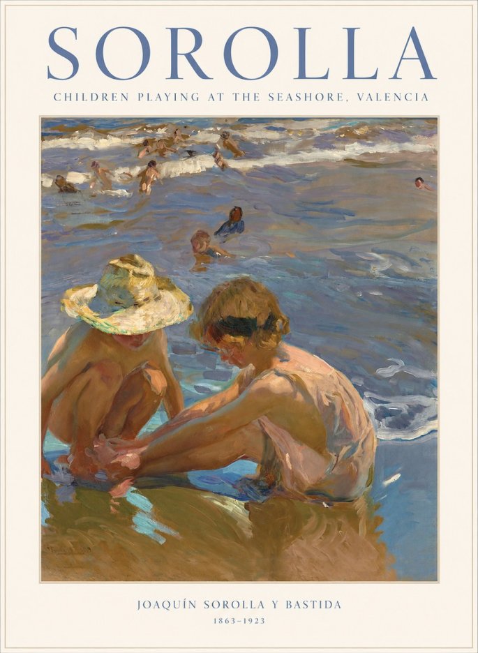 Sorolla Children at the Beach No1 - Poster