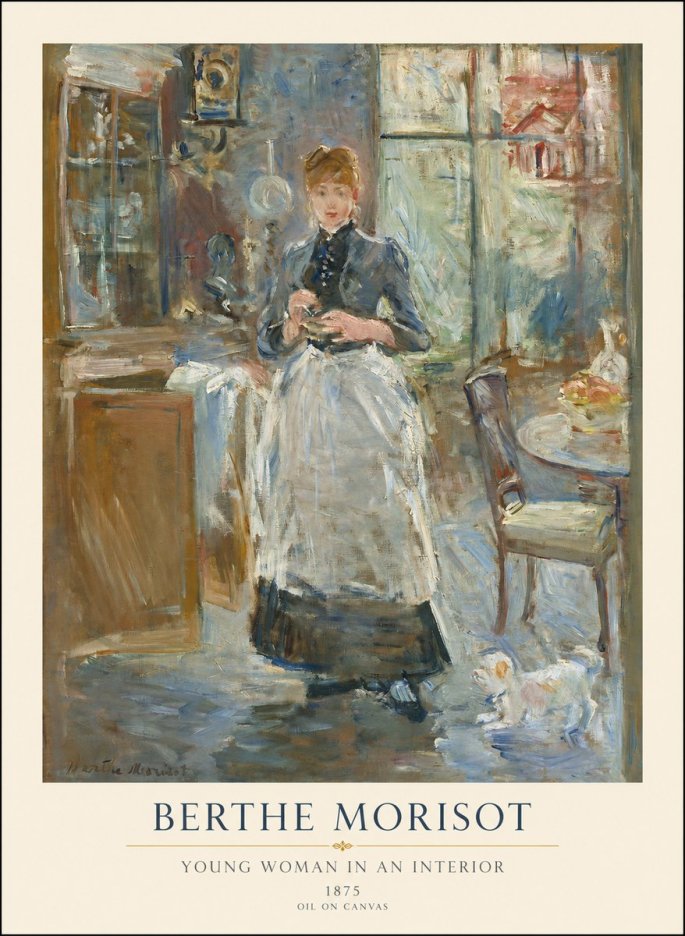 Berthe Morisot Young Woman in an Interior No1 - Poster