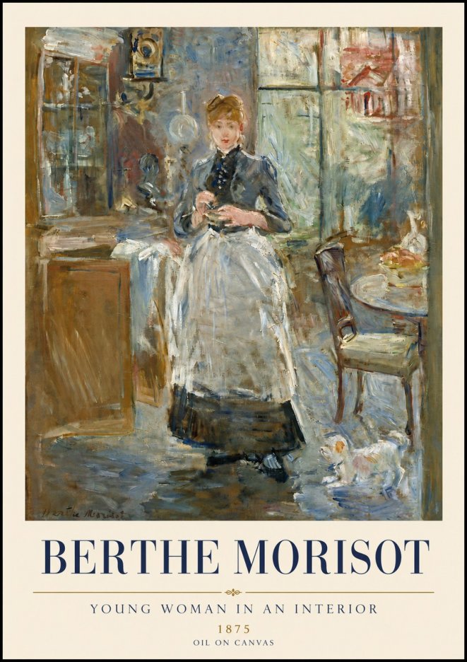 Berthe Morisot Young Woman in an Interior No3 - Poster