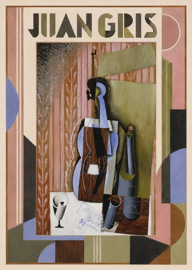 Juan Gris Still Life with Mandolin No1 - Poster