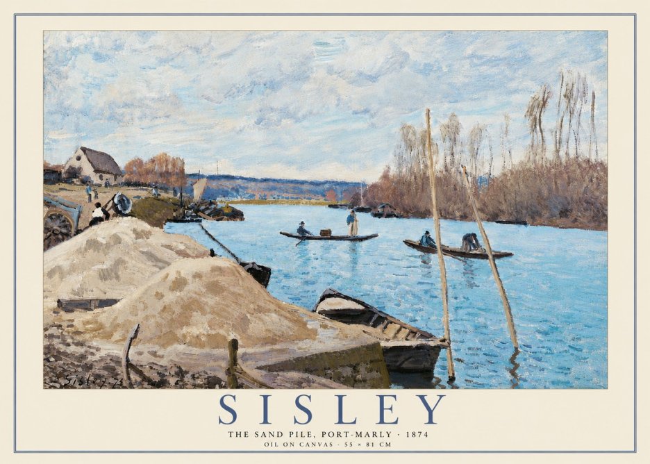 Sisley The Sand Pile, Port-marly No5 - Poster